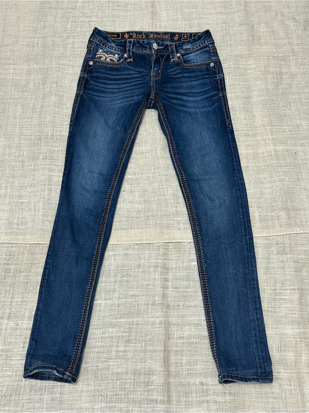 Ladies Rock Revival Kila Skinny Jeans
Blue Size 27